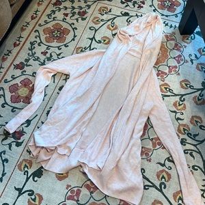 lululemon shrug cardigan with hood light pink